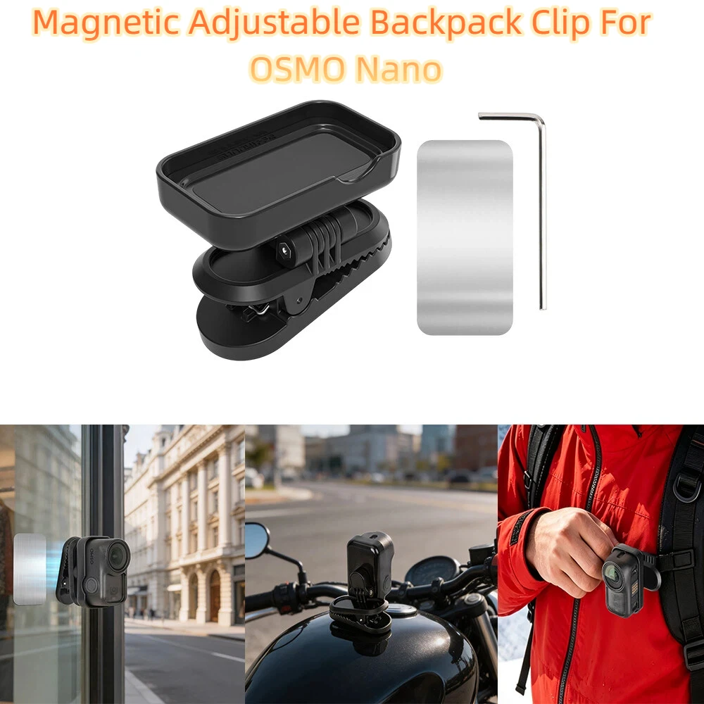 Magnetischer Rucksack-Clip-Halter für DJI Osmo NANO, Schnellverschluss-Anti-Shake-Clip-Halterung für DJI Osmo Nano Kamera-Zubehör