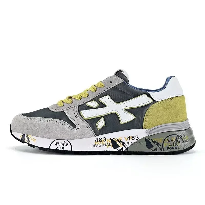 PREMIATA-Tênis casual de capota baixa masculino, Premiata Mick original, designer de marca, treinamento genuíno e estável, marca italiana, 6168