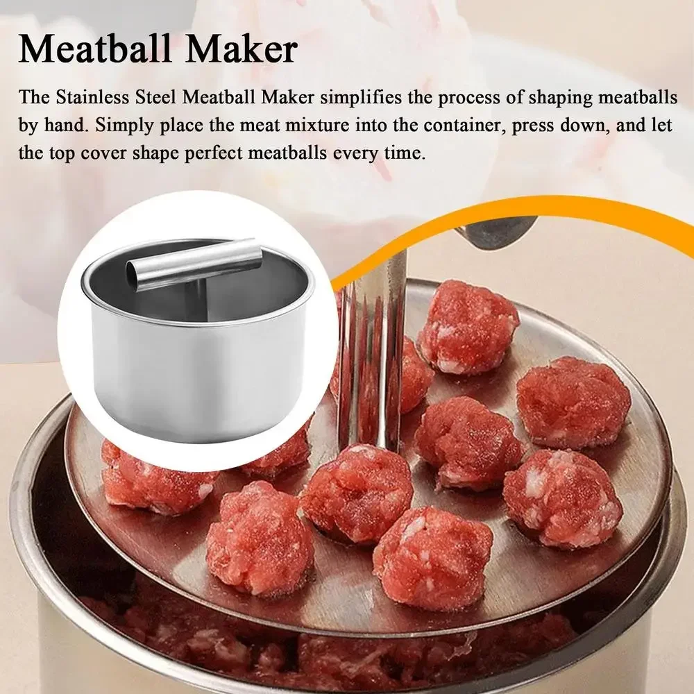 Presse Frikadelle Maker Edelstahl Frikadelle Maker Fleisch Bälle Manuelle Multi-funktionale Maker Werkzeug Haushalt Küche Manuelle Form – Detail 11