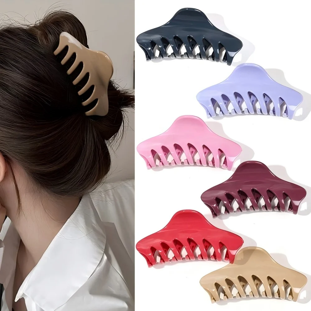 1/4PCS New Cloud Silikon-Klauenklammer, supersicherer Kopfschutz, Bananenklammer, weicher, flexibler Kieferklammer für Damen-Haar-Accessoire – Detail 5