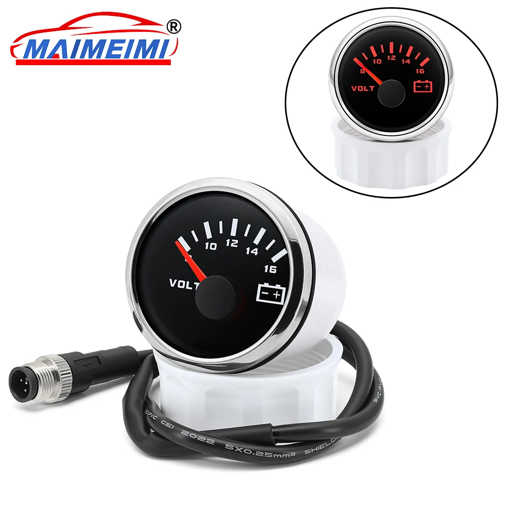 

NMEA2000 Pointer gauge Red Backlight voltmeter 8-16v with NMEA2000 Port for Car Boat Waterproof