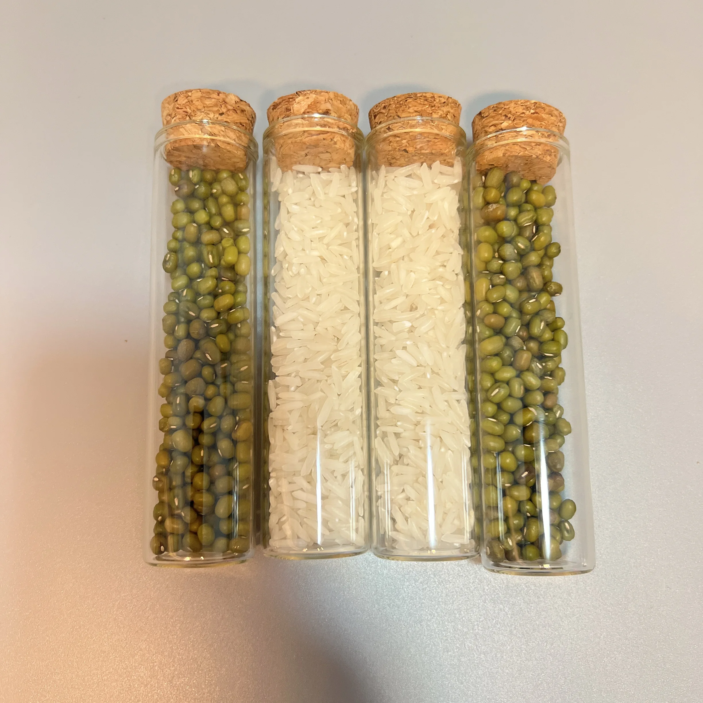 40 PCS 25x100mm Glass Test Tube Bottles Cork Mini Spice Jars Kitchen Storage Candy Container DIY Herb Vials Pantry Organization