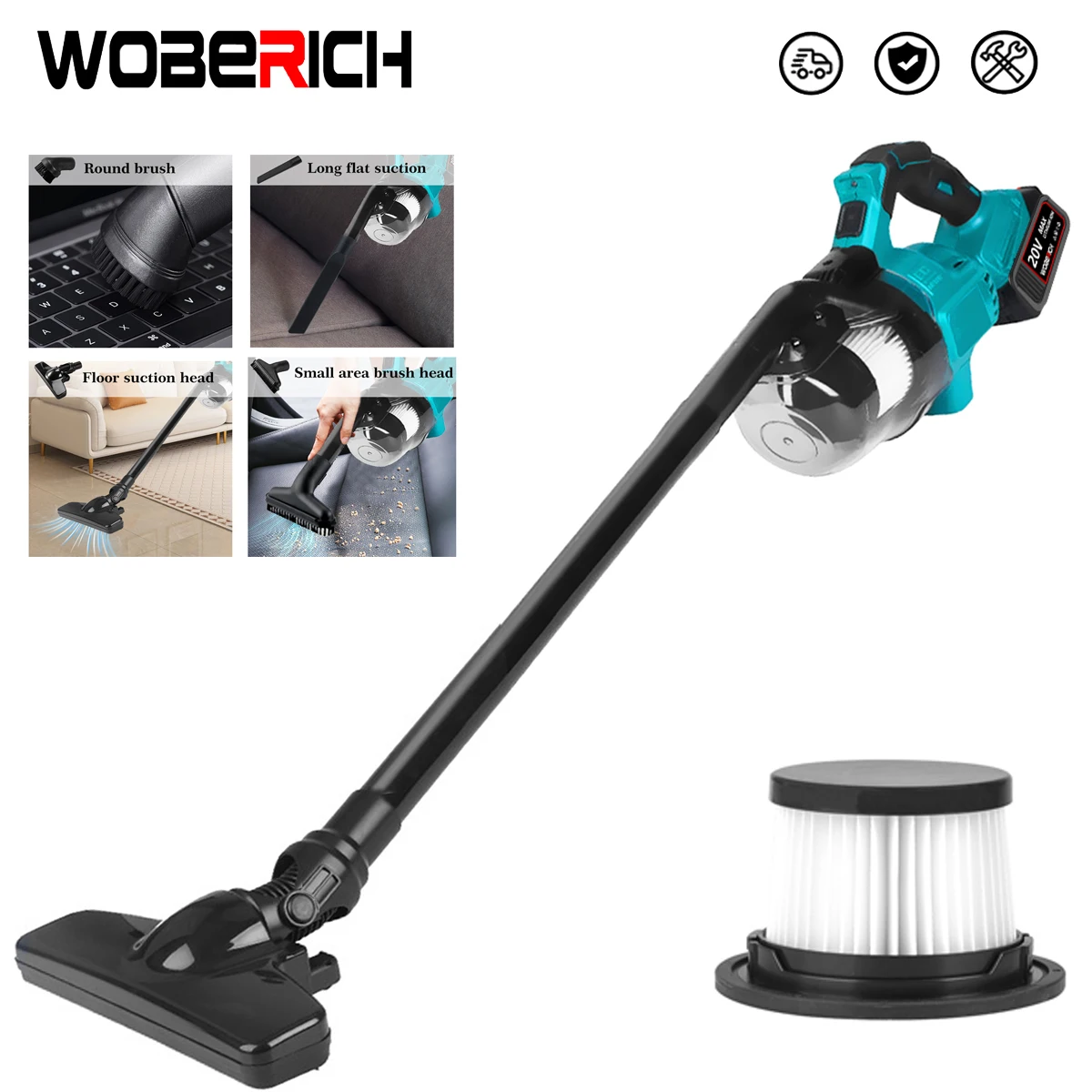 

Cordless Electric Vacuum Cleaner Dry Cleaning +More Replace filter For Household Industrial Construction Clean For Makita 18V