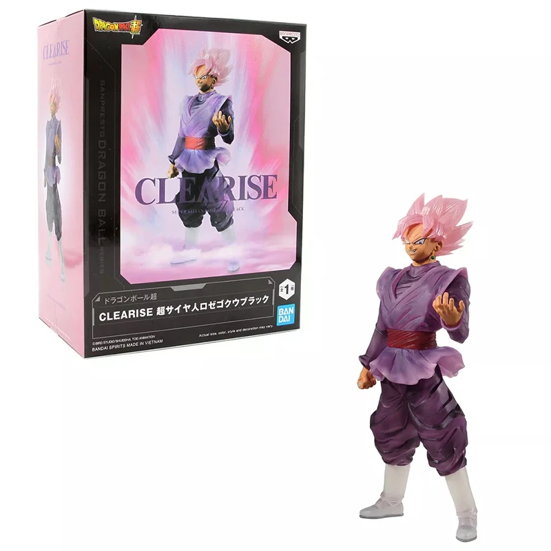 Bandai Dragon Ball S.H.Figuarts Dragon Ball Black Goku Pink Transparent Children's Toys Birthday Gift Movable Model Figures