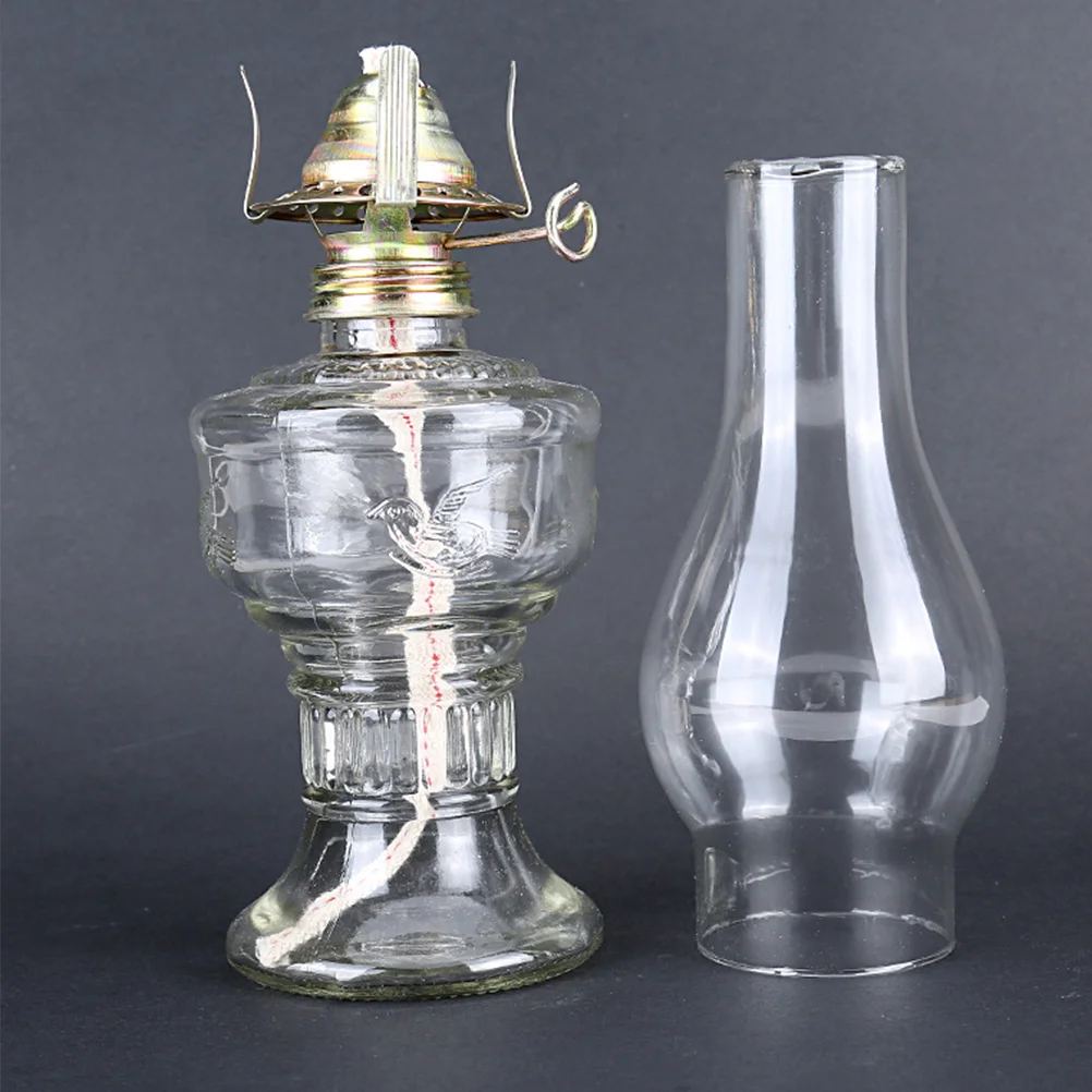 

Kerosene Lamp Glass Shade Bulb Lanterns Clear Vintage Lampshade Oil Chimney Parts Crimping