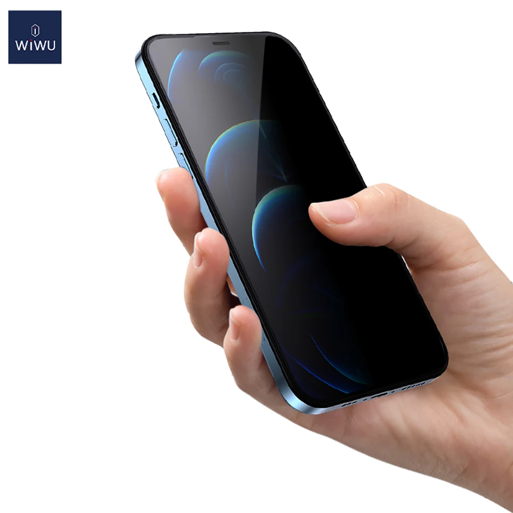 WiWU 9H iPrivacy Tempered Glass for iPhone 15 16Pro 17 17 Pro Max Anti-fingerprint Full Cover Screen Protectors for iPhone 16