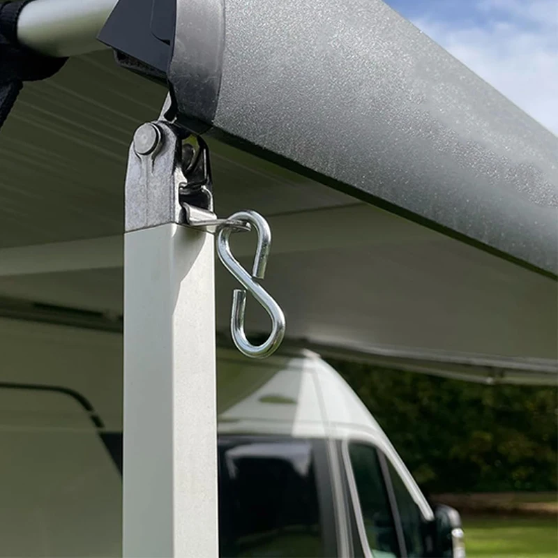4-Point Motorhome Awning Wind-Resistant Fixing Kit With Edging Strips Universal Fit For Dometic Thule And Fiamma