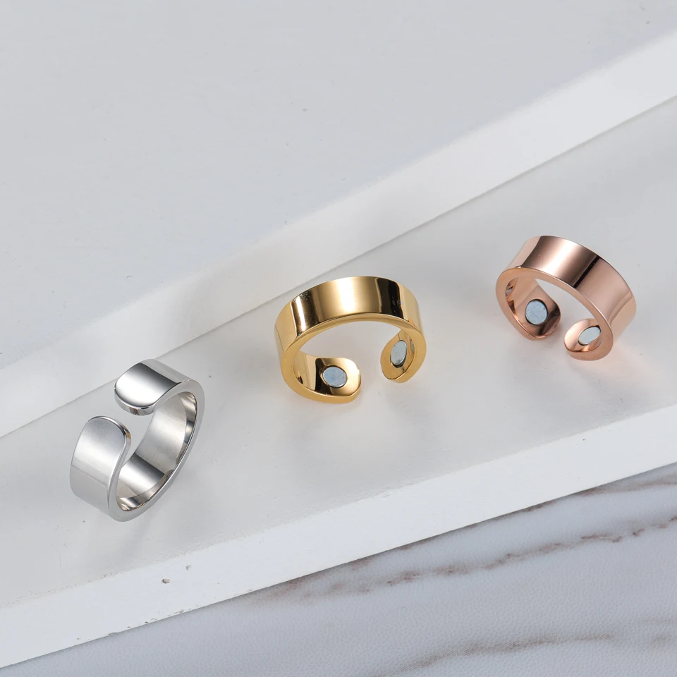

RainSo Big Sale Stainless Steel Magnetic Rings For Men & Women, Health Fashion Jewelry Gift,Small Amount of Clearance Sales