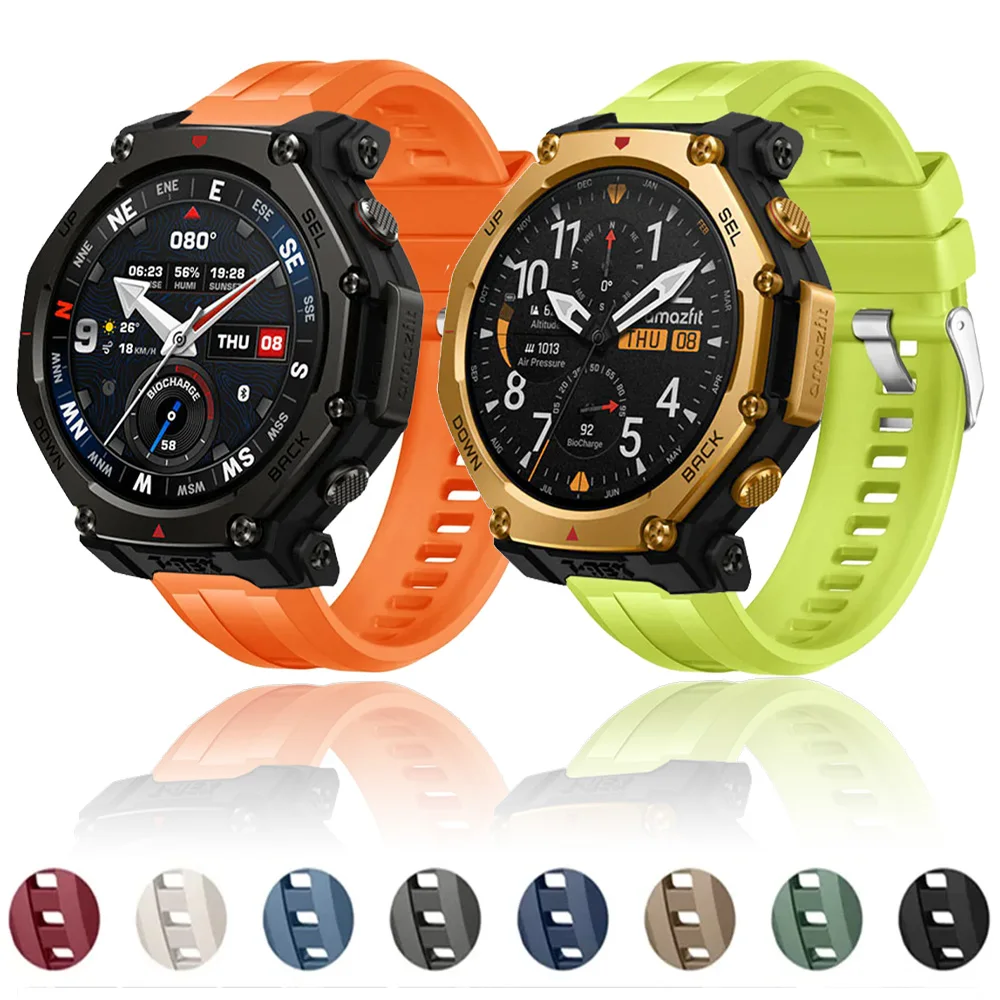 22 mm weiches Silikonarmband für Amazfit Active Max T-Rex3 Pro 48 mm, offizielles Sportarmband, Armband Amazfit Helio/Bip 6/Balance 2