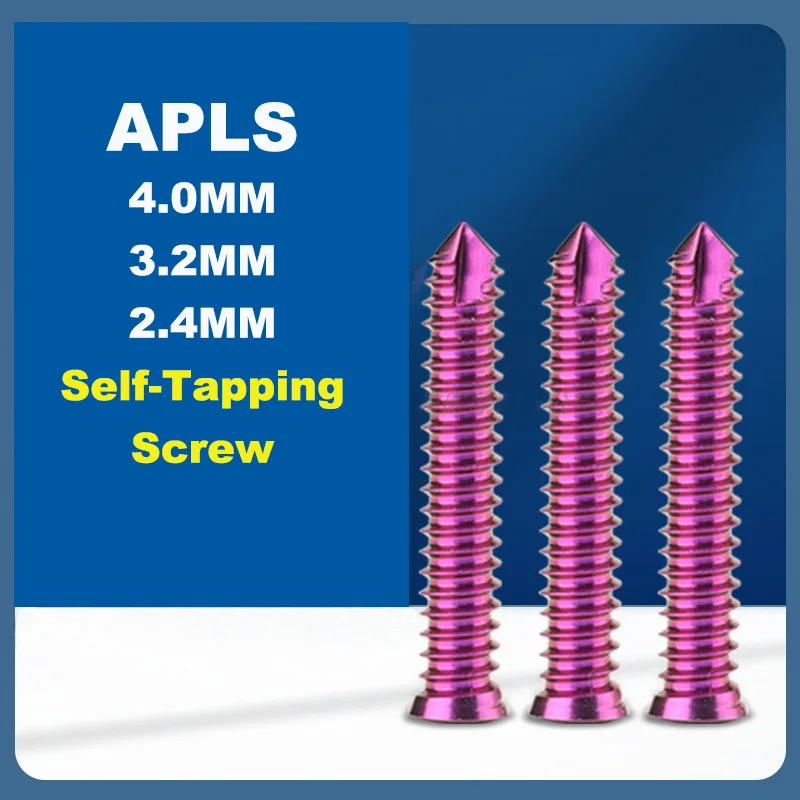 

ALPS Titanium Alloy Plum Locking Self-Tapping Screw Plate Small Animal Orthopedic Instrument 4.0mm/3.2mm/2.4mm 1pc for pets