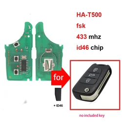 Jingyuqin Pilot samochodowy FSK z płytką kluczykową Id46 HA-T500 do Kia K2 K5 Rio 3 Picanto Ceed Cerato Sportage do Hyundai