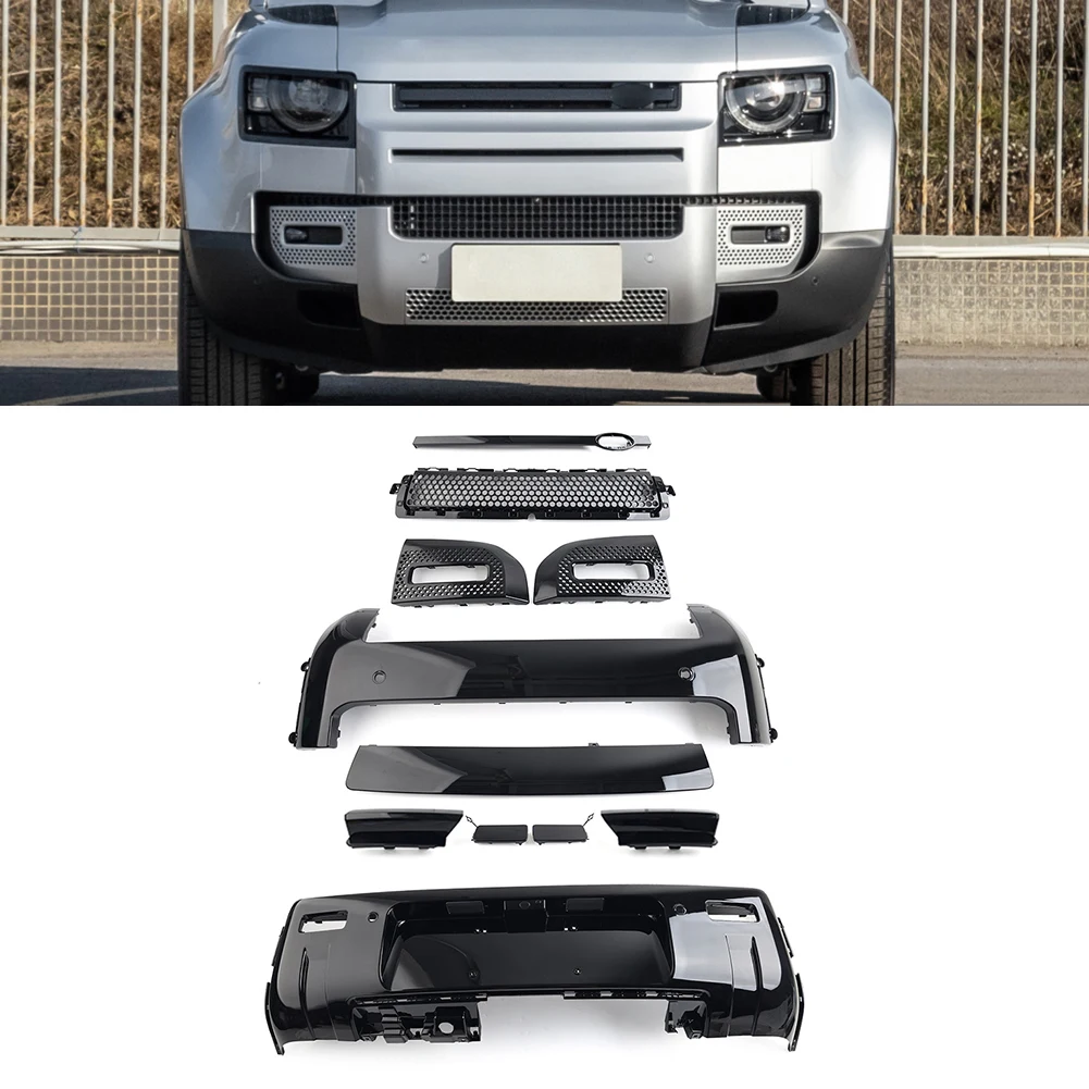 11Pcs/Set Car Front Rear Lip Bumper Protector Guard Skid Body Kits For Land Rover Defender 90 110 130 2020 2021 2022 2023 2024