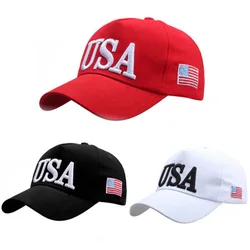 Red Presiden Election Peaked Baseball Cap 3D Embroidered USA Hat for Men Women