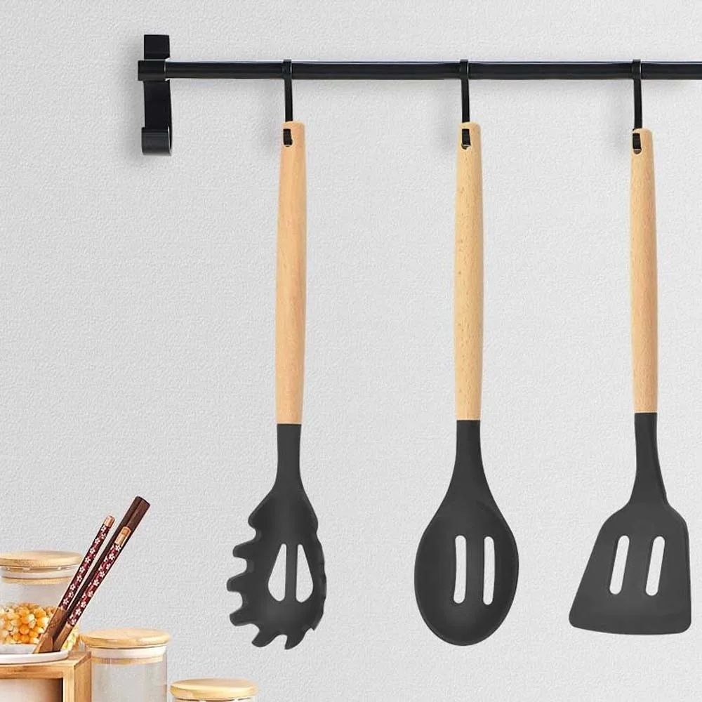 

12pcs Heat-Resistant 12-piece Set Kitchen Utensils Eco-Friendly Save Space Silicone Kitchenware Set Baking Shovel Soup Spoon