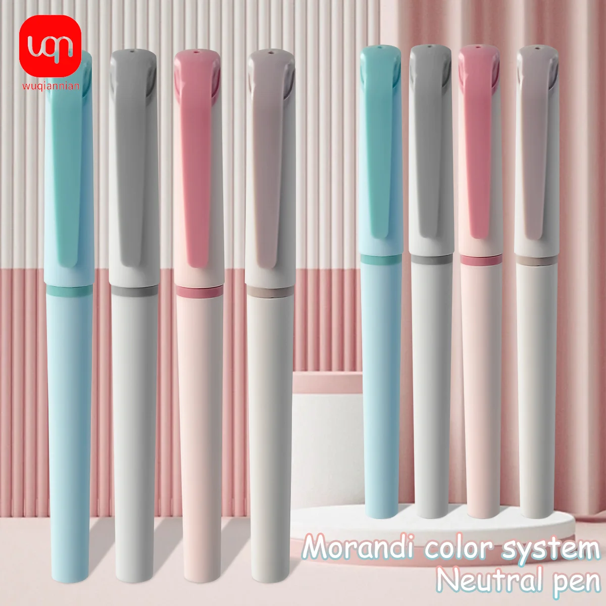 

WQN-4/8/12 Matte Morandi Neutral Gel Pens 0.5mm Tip Smooth Writing Black Ink School Office Supplies