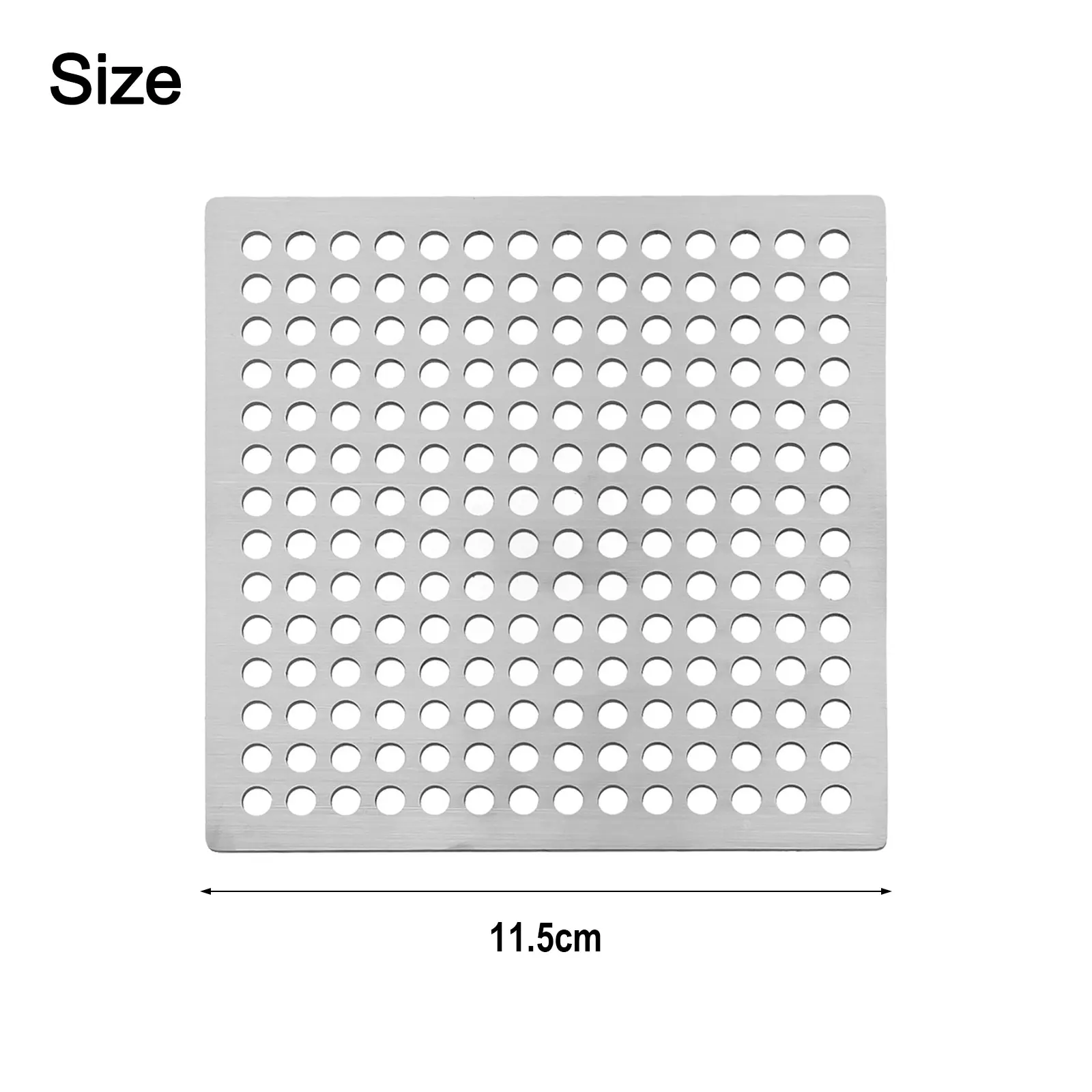 Edelstahl Quadrat Badezimmer Dusche Waschbecken Sieb Abfluss Haar Filter Abdeckung 7/7,5/8/9,2/9,8/11,5/12,5 CM, 15 CM Bad Zubehör