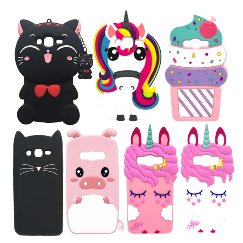 For Samsung J5 2016 Case Silicone 3D Unicorn Bear Cartoon Soft Back Cover For Samsung Galaxy J5 2016 J510F SM-J510F Phone Cases