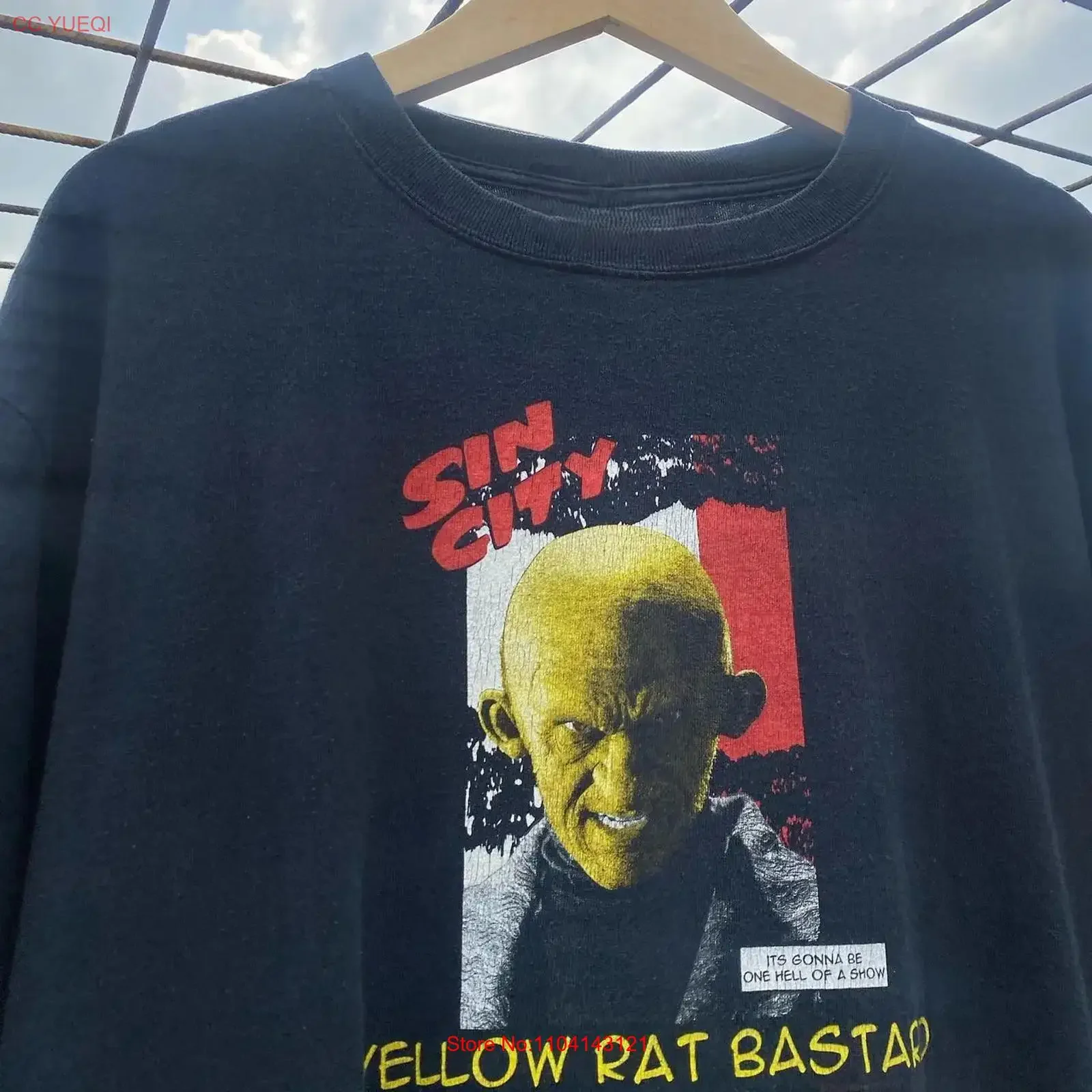 Sin City Yellow Rat Bastard 2005 Film T Shirt 90s Vintage 104853 vintage Washed Comfortable Top For Everyday Wear streetwear