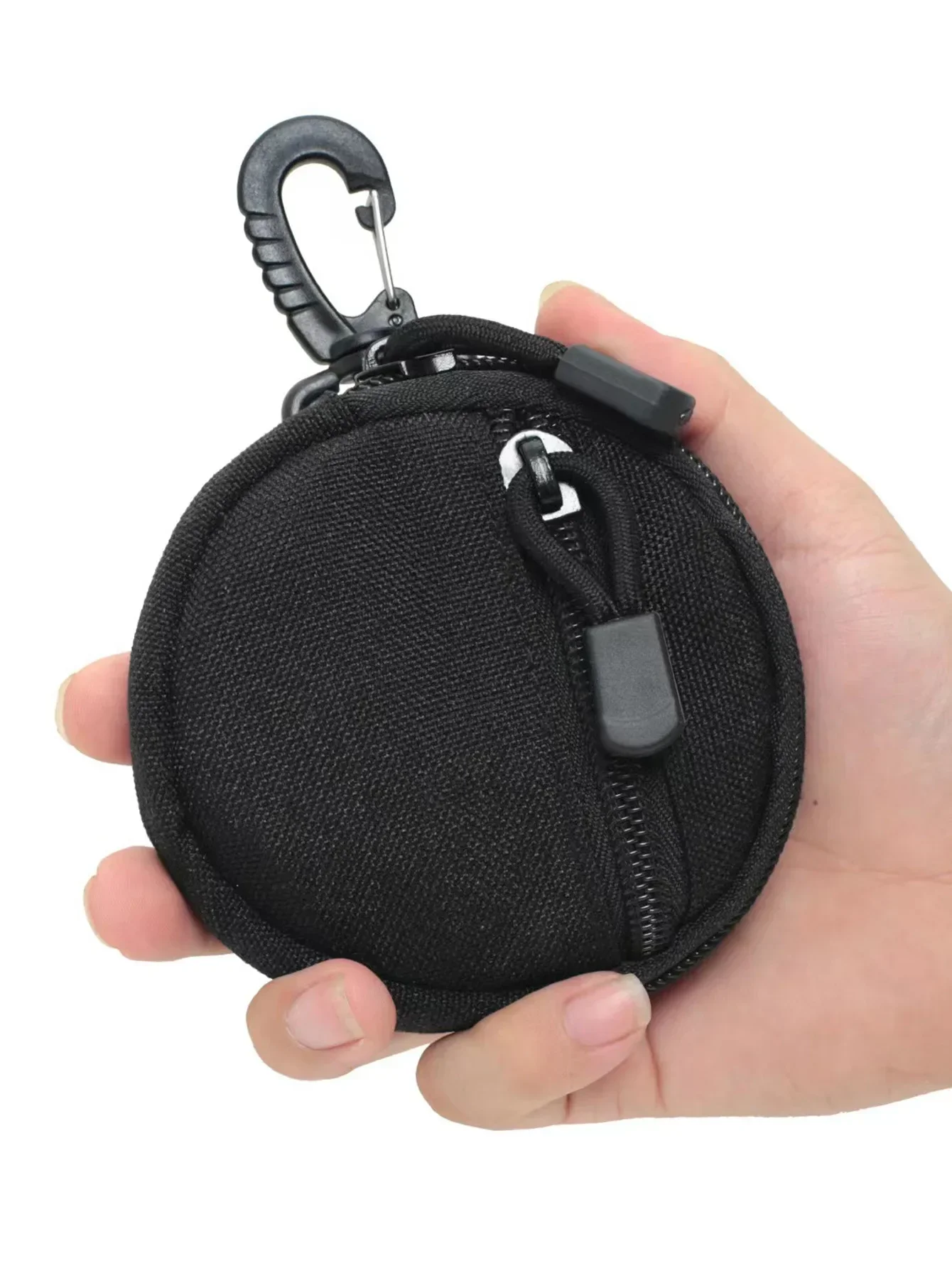 Mini EDC Tool Pouch Keychain Zipper Holder Earphone Key Wallet Coin Purses Utility Outdoor Hiking Hunting Accessories Waist Bag