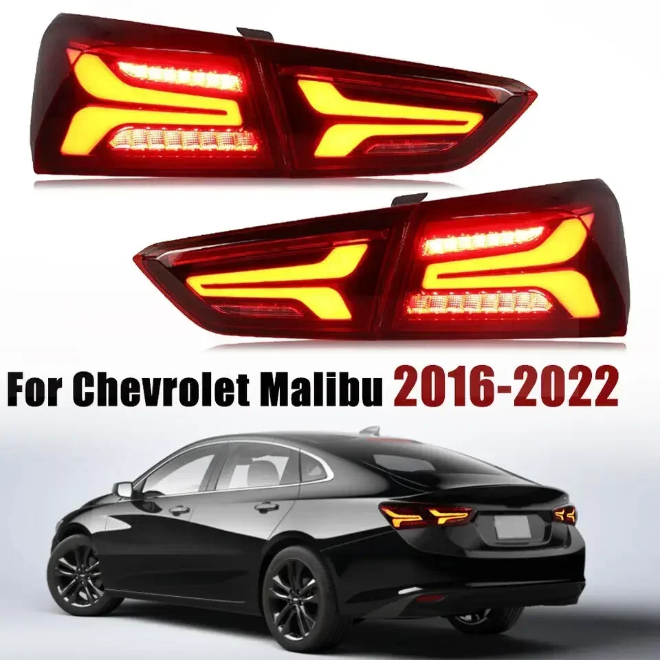 LED Tail Lights For Chevrolet Malibu 2016-2022 Rear Brake Stop Lamps