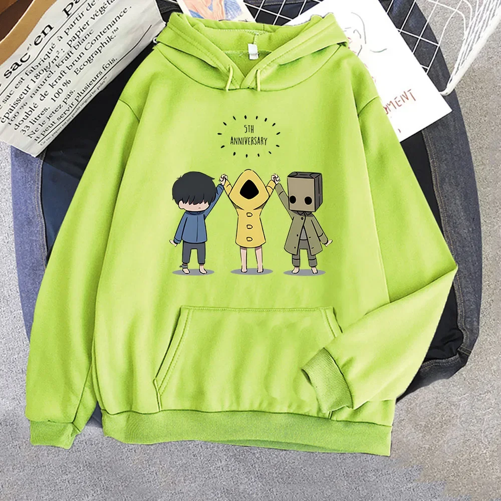 Sweats à capuche College Little Nightmares Smile Anime pour hommes et femmes, vêtements esthétiques Manga PVD Graphic, Streetwear de poche Harajuku