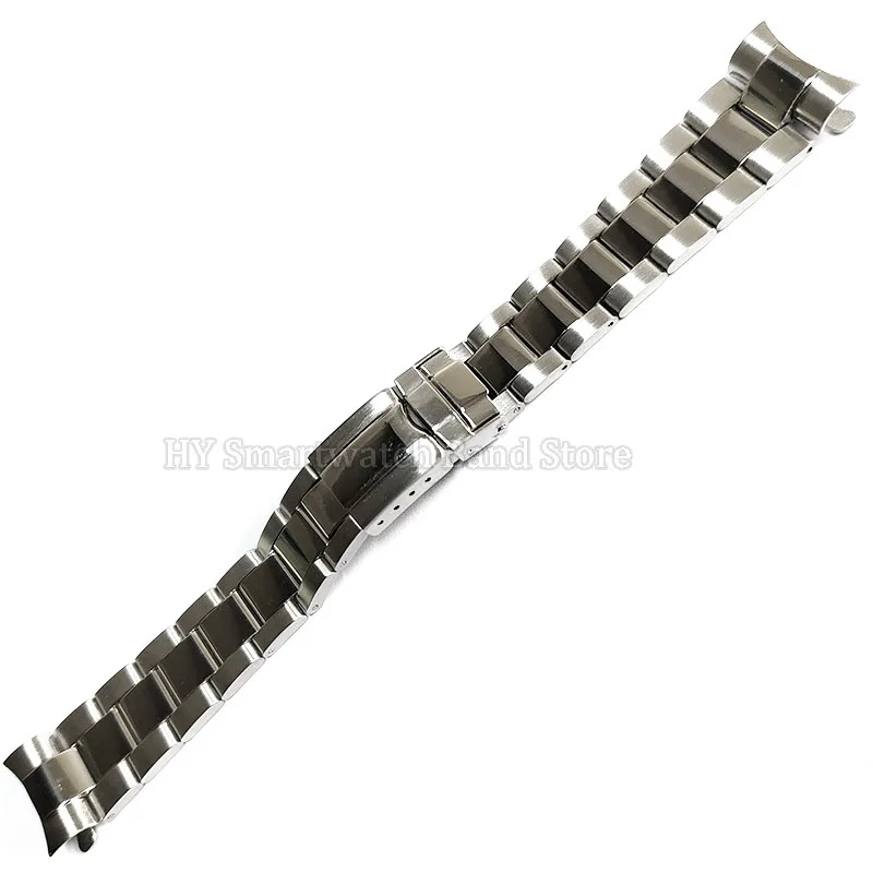 Stainless Steel Watch Strap 20mm for Rolex Water Ghost for Daytona Oyster Wrist Band Curved End Metal Bracelet Watch Accessories