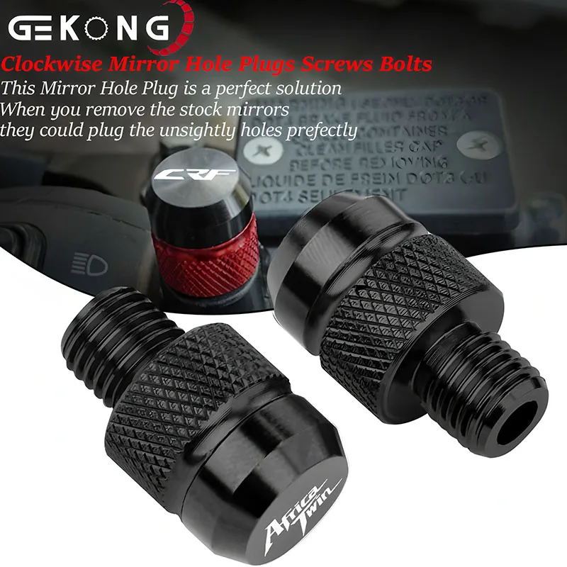 Fit For Africa Twin 1100 CRF1100L CRF1000L AfricaTwin Adventure Sports Motorcycle M10 aluminum mirror hole plug screw bolt