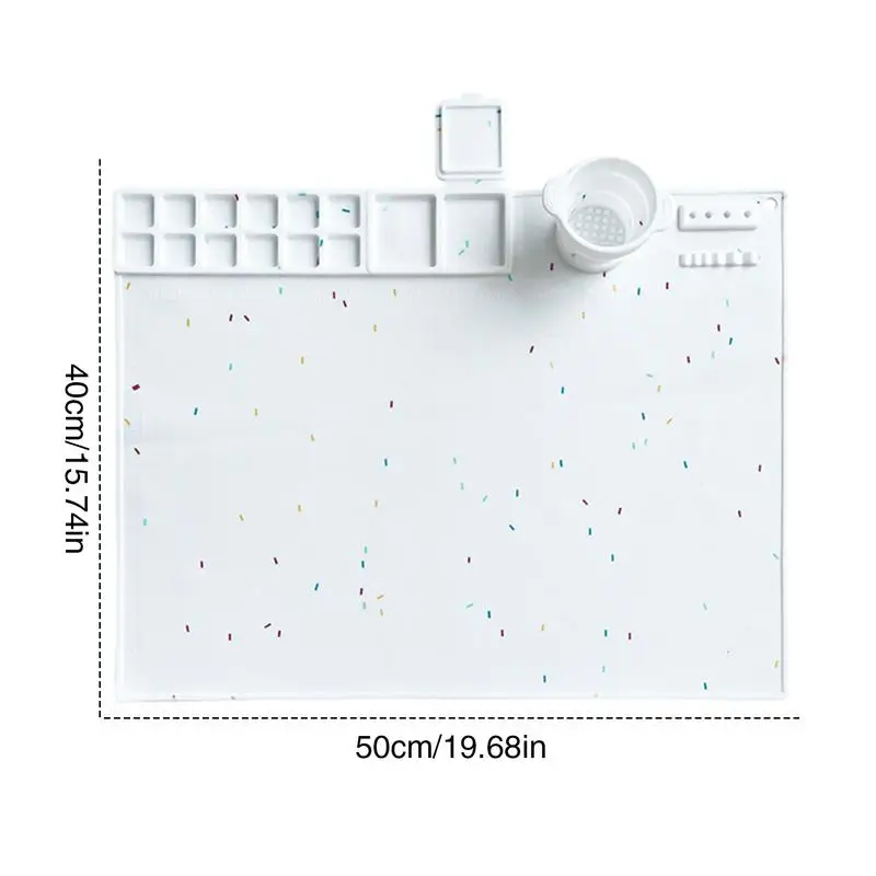 Tappetino in Silicone per dipingere foglio di Silicone con tavolozza tappetino riutilizzabile per Graffiti con tazza tavolo da disegno lavabile per