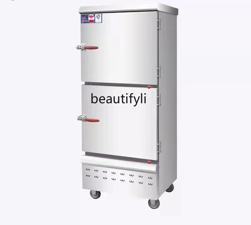 

A61 Canteen Commercial Thickening Project Three-door Steamer Electric Heating Gas Steamer Layered Seafood Steamer