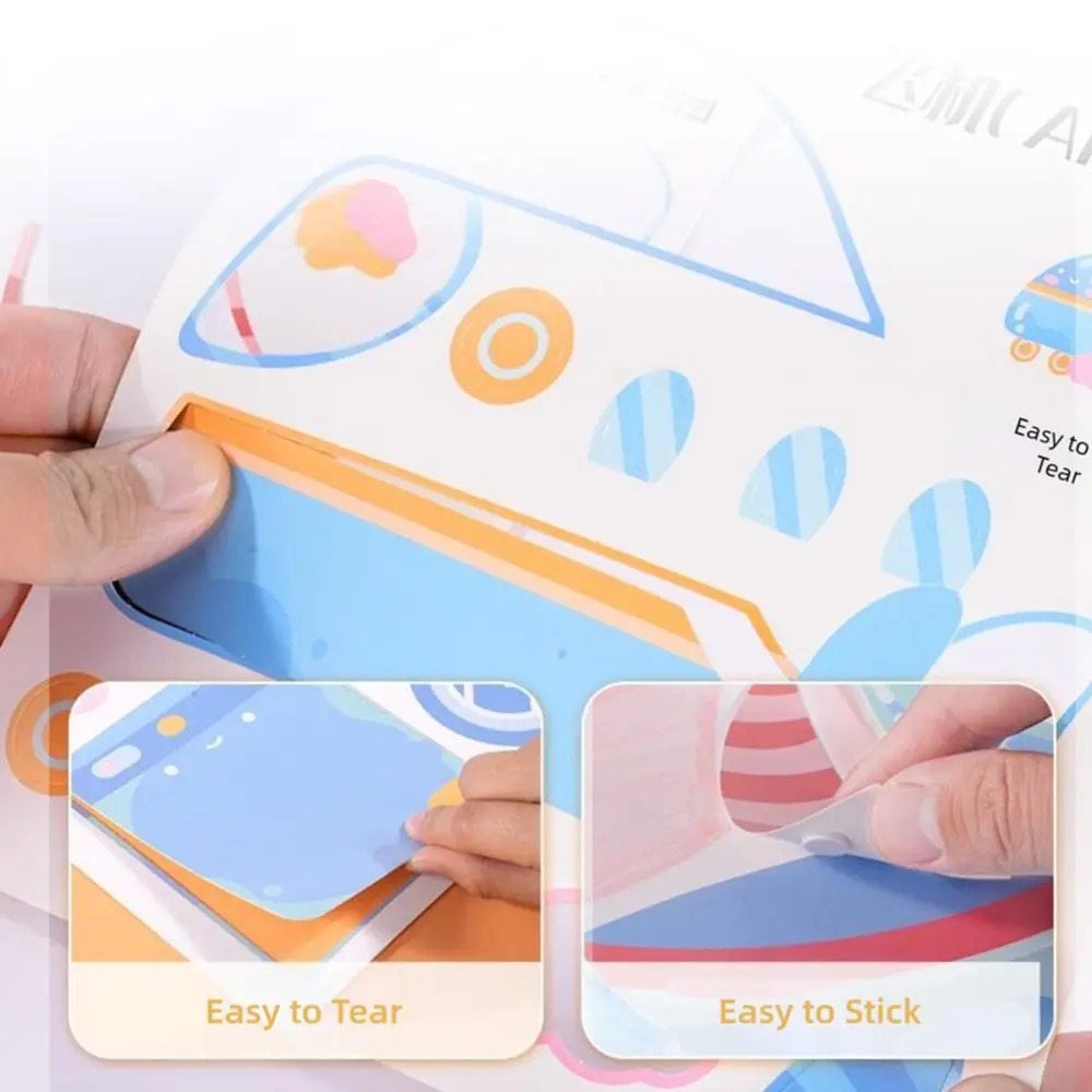 Pegatina de papel 3D DIY Multicolor, pegatinas artesanales con patrón de dibujos animados de iluminación, diseño creativo