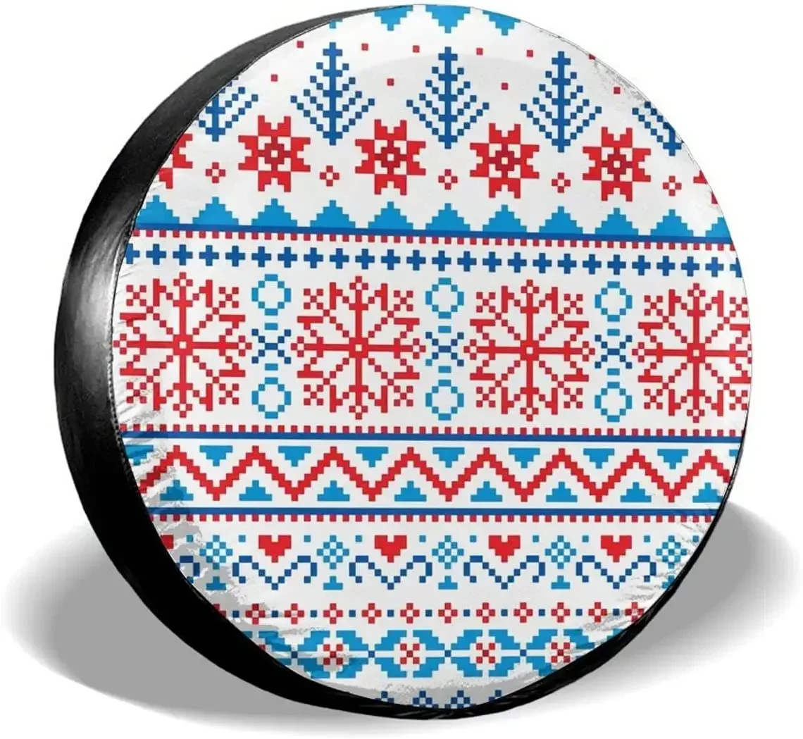 

Funny Winter Christmas Style Spare Tire Cover Universal Fit For Trailer RV SUV Truck Wrangler Travel Trailer And Many Vehic