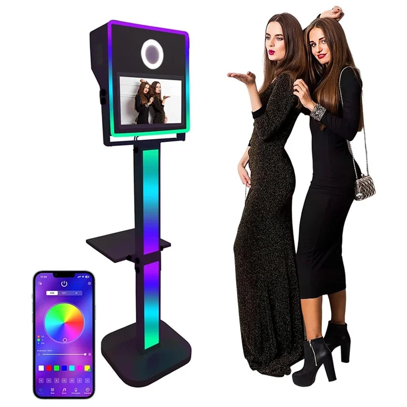 15.6 inch Touch Screen Portable Selfie Machine Magic Mirror Photo Booth DSLR Photo Booth for Weddings Parties Events