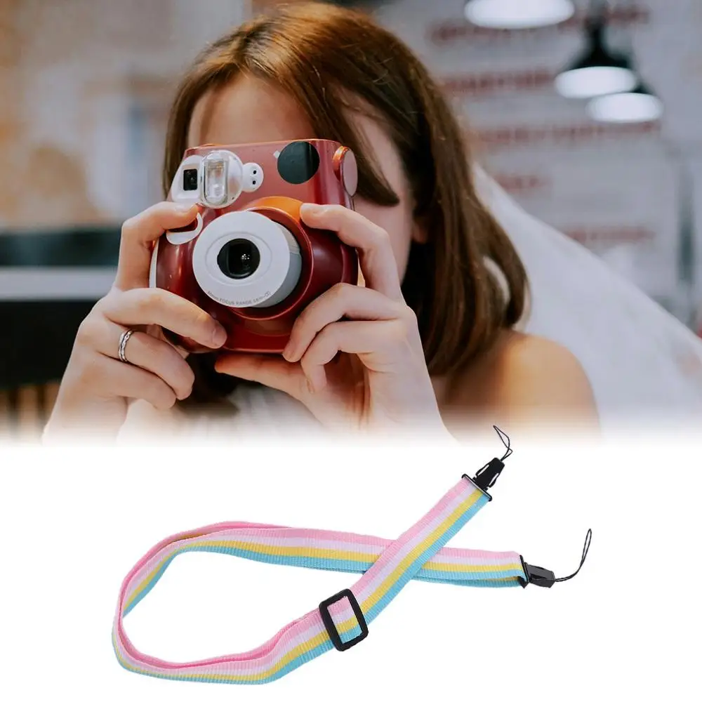 Lanyard Neck Shoulder Strap Mobile Phone Neck Belt Rainbow Camera Strap Mini Camera Accessory Shoulder Straps Camera Neck Strap