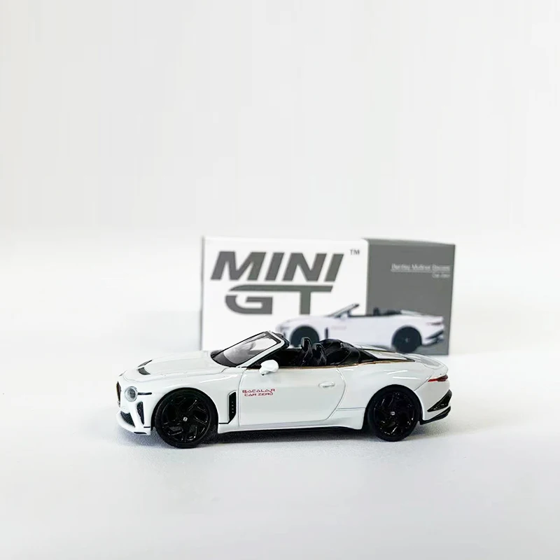 MINIGT 1:64 Model Car Mulliner Bacalar Car Zero Alloy Vehicle #544 LHD Pearl White