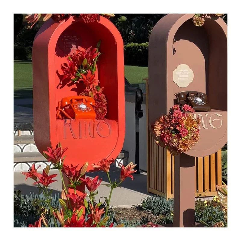 N Outdoor Wedding Ideas Backdrop Metal  Telephone Props for  Decoration