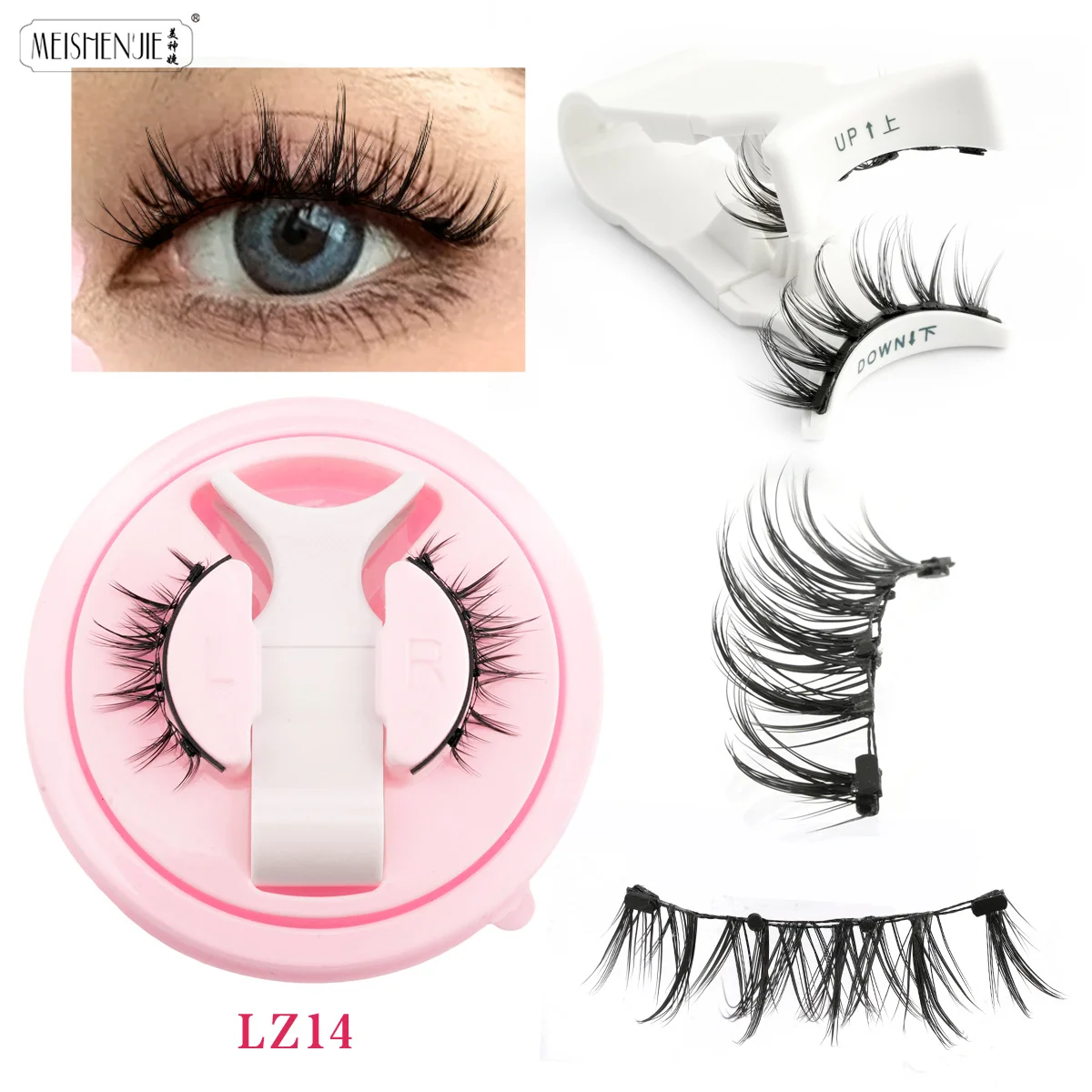 Magnetic Eyelashes Set, Natural Mink Lashes