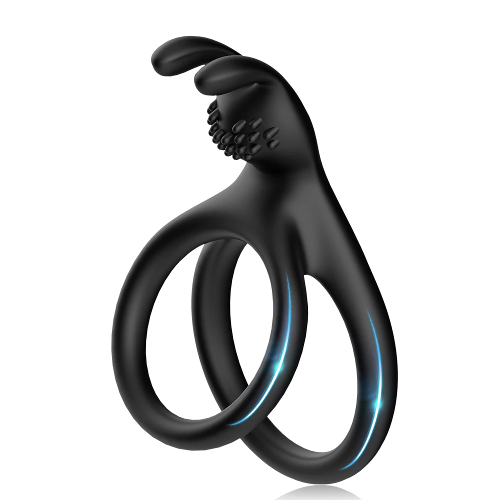 Silicone dual cock ring delay ejaculation for men Couple sexual toy adult sex lock Men\'s ring penis enlargement Erection product