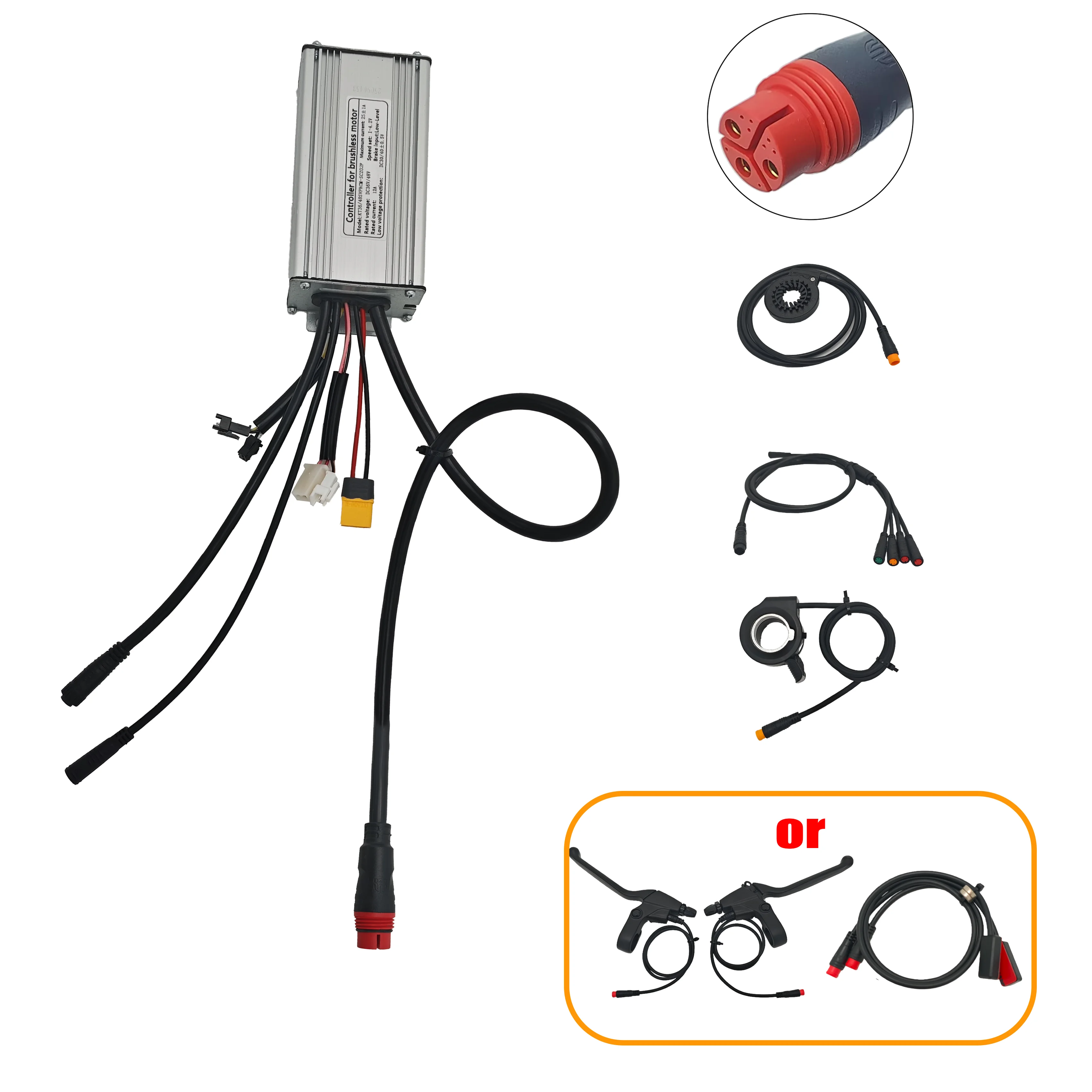 Ebike KT Kunteng 36V/48V 25A 30A Waterproof sinewave Controller sets suitable for Bafang G062 48V750W 48V1000W Hub Motor