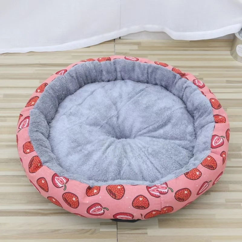 

Fleece Pet Beds Cat Dog Sofa Round Comfortable Cotton Nest Dog and Cat Seasonal Universal Nest sofa for Small and Medium Dogs