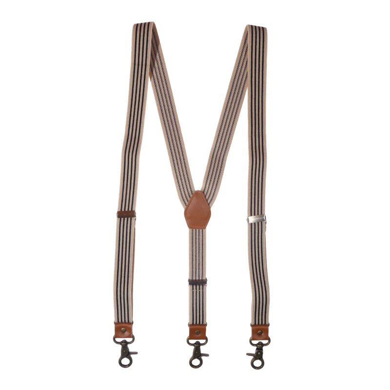 

﻿Adult Three Clip Y-shaped Hook Buckle Suspender Strap Multiple Buckle Shoulder Straps Men Women High Elasticity Pant Suspenders