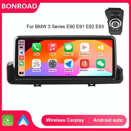 Bonroad Carplay Multimedia Player Auto Radio GPS Android auto Navigation Für BMW E90 E91 E92 E93 Carplay Bluetooth Touchscreen