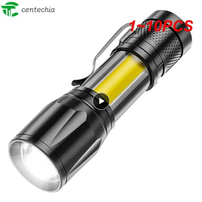 

1~10PCS Portable rechargeable zoom led flashlight XP-G Q5 Lamp Lantern 2000Lumen Adjustable Penlight Waterproof mini