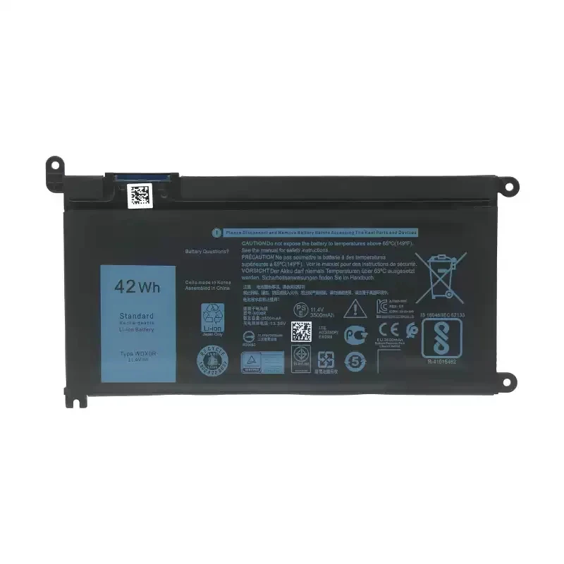 WDXOR 42WH Battery For DELL Inspiron 13 5368 5378 14 7460 7472 15 7560 5538 5567 5568 P61F Vostro 14 5468 P61F