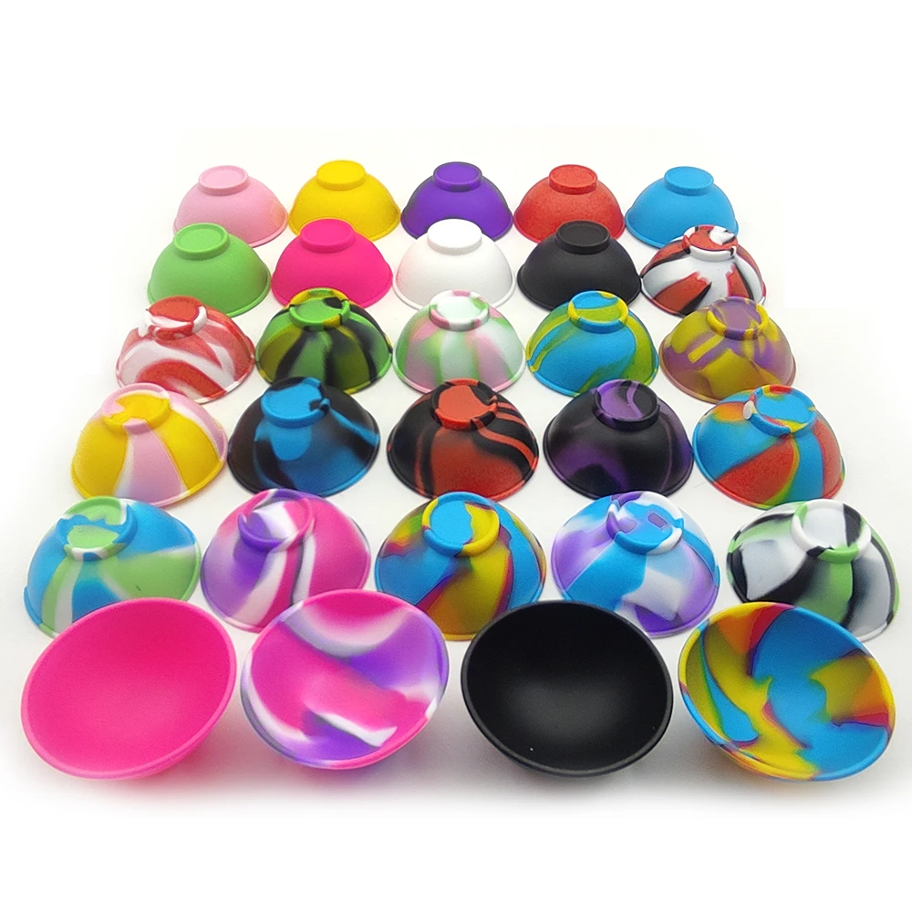 10Pcs Silicone Bowl 50/67/90mm Diameter Tobacco Herb Smoking Accessories For Smoke For Grinder Gourd Storage Box Container Gift