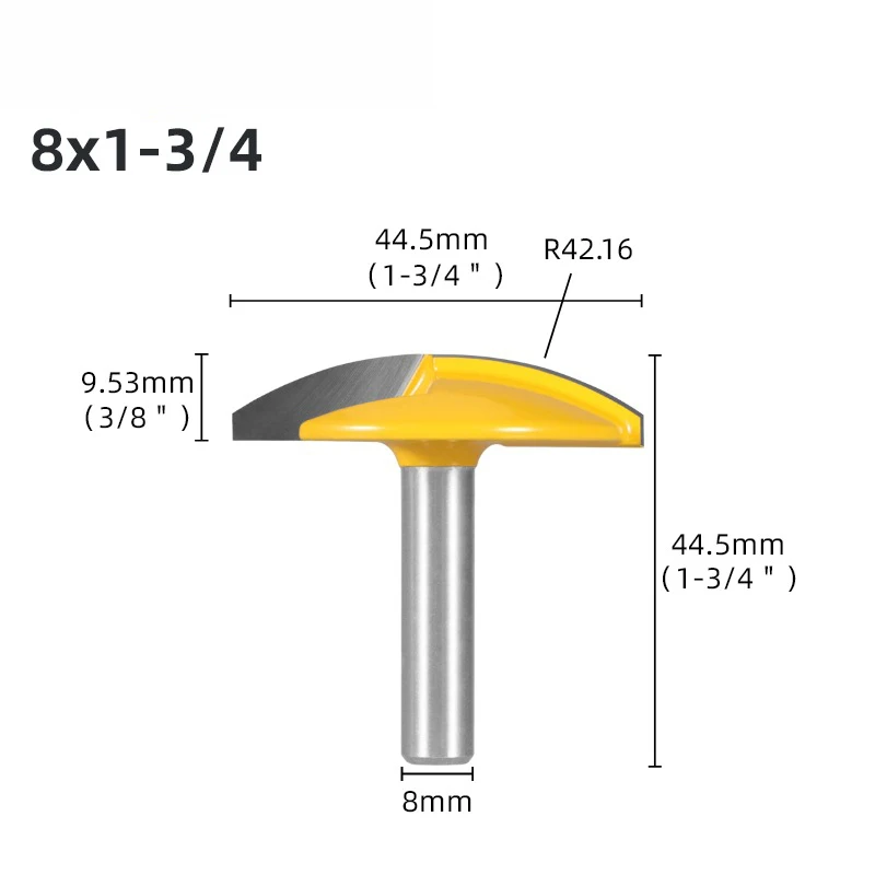 1PC Precision-Crafted  Small Bowl Router Bit with 6.35mm 8mm Shank - 1-1/2\