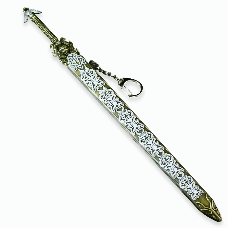 25 سنتيمتر/9.84in أنيمي الطرفية سلاح معدني نموذج لي جينغلونغ الحكمة السيف سبيكة حلية جمع هدايا للبنين لعبة سطح المكتب #6