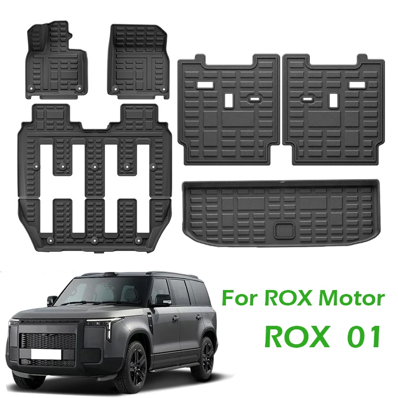 Car Floor Mats For Polestones 01 ROX 01 2024-present Cargo Liners Waterproof Non-slip Trunk Mat Protector for ROX Motor Carpets