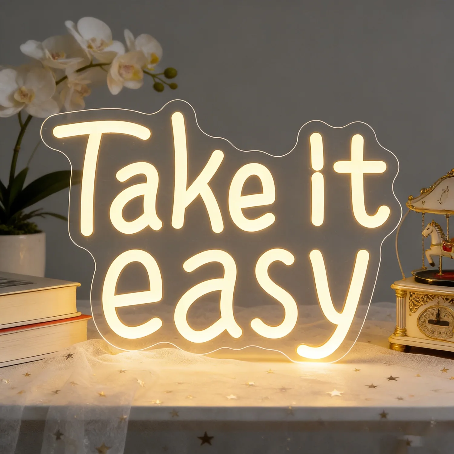 

Неоновая вывеска «Take It Easy»: светодиодное настенное искусство для спальни, гостиной, домашнего декора, мотивационная цитата, романтический подарок для создания атмосферы