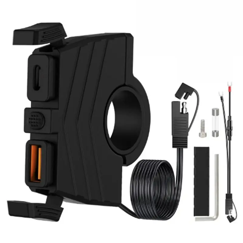 Super Deal -Waterproof Handlebar Mounting 54W QC3.0 Fast Charging Motorbike USB Phone PD3.0 Type-C 36W Cellphone