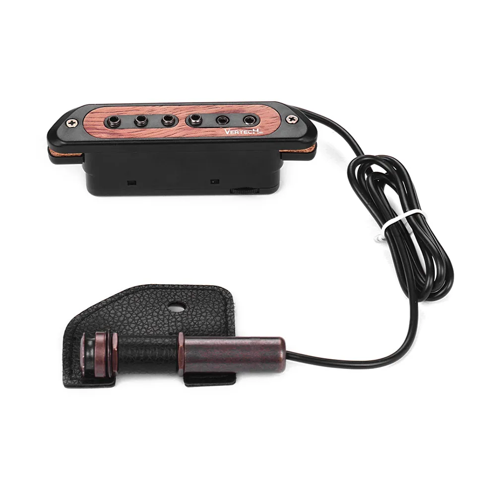 

Passive Guitar Soundhole Pickup Humbucker Pick-up Transducer with 6.35mm Endpin Jack Volume Control for Acoustic Folk Guitar